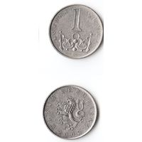 1 крона Чехия 2002 года