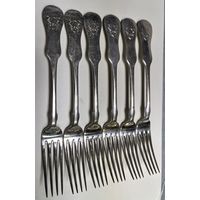 Вилки серебряные. 6 штук Очень хорошее состояние..