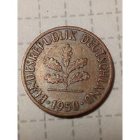 1 Пфенниг ФРГ 1950 год J