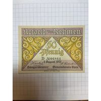 50 пфеннигов (нотгельды) г. Германия Рехмен-1201