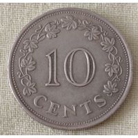 Мальта. 10 центов 1972 года.