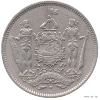 Компания Британского Северного Борнео (Протекторат Британское Северное Борнео). 5 центов 1903. Редкая. Корабль. Парусник.