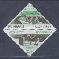 [1096] Шарджа 1965. Плотина.Колодец в пустыне. Гашеная пара.
