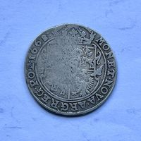 Монета СЕРЕБРО Польша ОРТ1/4 талера 1668 год Ян Казимир ОТЛИЧНЫЙ