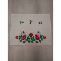 Вышитая старинная занавеска,  шторка