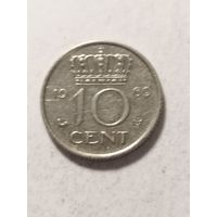 Нидерланды 10 центов 1969