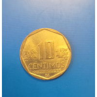 Перу 10 сентимос 2007 год состояние