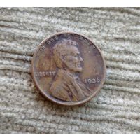 Werty71 США 1 цент 1936 пшеничный