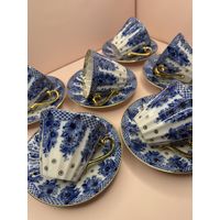 Чайные /кофейные пары Корзиночка,кобальт ЛФЗ