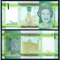 Джерси 1 фунт 2010 - 2018 год, UNC