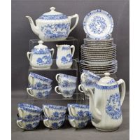 Винтажный сервиз Голубой китай