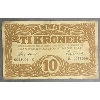 Дания Банкнота 10 крон 1942 год.