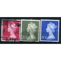 Великобритания - 1970/73г. - королева Елизавета II - 3 марки - полная серия, гашёные, чистая, без клея [Mi 549-551]. #3-GB-93-A-1