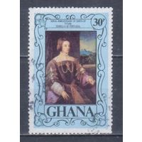 [158] Гана 1977. Культура.Искусство.Живопись.Тициан. Гашеная марка.