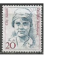 ФРГ. Ц.Ауссем. Теннисистка. 1988г. Mi#1365.