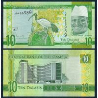 Гамбия 10 даласи 2015 год, UNC