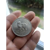 1 крона 1970 кот остров мэн