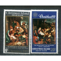 Рождественские острова (о-в Рождества) - 1971г. - Рождество - 2 марки - полная серия, MNH с незначительным дефектом клея [Mi 37-38]. #4-B6-Z-1-1