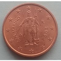 Монета Сан-Марино 2 евроцента 2004 года