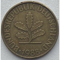 Германия 10 пфеннигов 1988 г. F