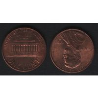 США km201b 1 цент 1999 год (D) (_5 ТОРГ ЛЮБОЙ