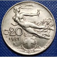 Италия 20 чентезимо 1921 г.