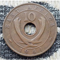 Британская Восточная Африка 10 центов 1941 год. II Мировая война. Предложи свою цену или обмен! Предложи свою цену или обмен!