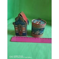 Две Ёлочные игрушки сюрпризница Сказка о царе Салтане и Царевна лягушка картонаж старт с 1 рубля трёхдневный аукцион