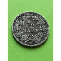 1/2 марки 1906 г., А , с 1 рубля, без мц