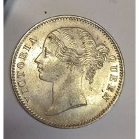 С рубля без мц! 1 рупия 1840 британская Индия яркая!