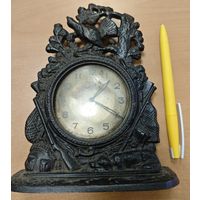 Часы бронзовые, охота, глухарь. СССР
