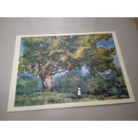 СЕЛО ТРИГОРСКОЕ.ДУБ УЕДИНЕННЫЙ.худ ЗВОНЦОВ.В 1958 Г.ТИРАЖ 50 000