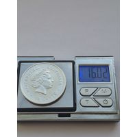 50 центов Австралия 2003 года. Год Козы - китайский гороскоп. Серебро 999. Монета не чищена. В45508.