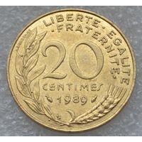 Франция, 20 сантимов 1989 г.