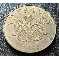 Монако 10 франков, 1982