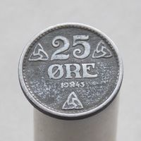 Норвегия 25 эре 1943 ( Немецкая оккупация )