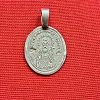 Нательная иконка, серебро.