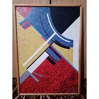 С рубля без мц. картина "Абстракция", 73х53см. х.м. 1994г. подпись