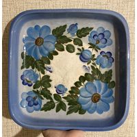 Керамический поднос или блюдо с Будянского завода, 1960 год