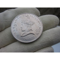 Бутан, 3 рупии, 1966, 40 лет на престоле, Король Джигме, UNC Редкая!