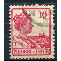 Нидерландская Индия - 1914/15г. - королева Вильгельмина, 10 с - 1 марка - гашёная [Mi 115]. #3-WB-75-A-1