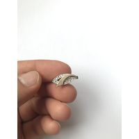 Серьга потеряшка - серебро (875) с золотой вставкой (585) - Распродажа! Смотрите другие мои лоты!