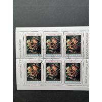 Польша 1977 Малый лист с 6 марками "Международная филателистическая выставка "AMPHILEX 77" в Амстердаме" (гашение с клеем) Mi.2508 каталог 3.50 евро