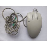 Компьютерная мышь трехкнопочная Hewlett Packard HP M-S35. Ретро.