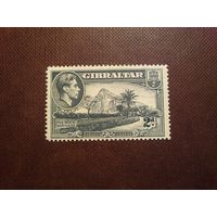 Британский Гибралтар 1938 г.Король Георг VI.Гибралтарская скала с северной стороны./33а/