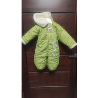 Комбинезон овчина на рост 86 см, светло-зеленого цвета. Очень классный, раскрывается, пристегиваются носочки и пинетки, очень классный. Б/у одним ребенком, очень теплый и удобный. Отличное состояние.