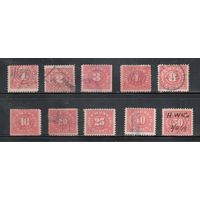 США-1917(Скотт. R228-R238) , гаш.(1 м - *) , REVENUE, Служебные марки