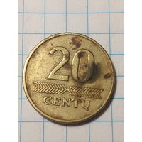 20 центов Литва 1999 год.