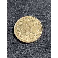 Франция 5 сантимов 1971