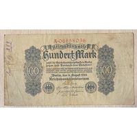 Банкнота 100 марок 1922 год. Веймарская республика. С рубля без МЦ.